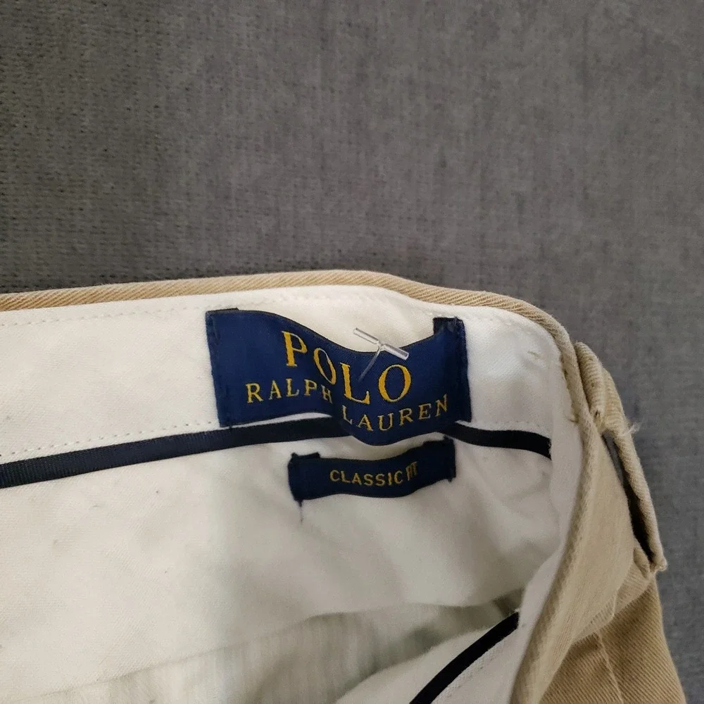 Polo Ralph Lauren Pants Mens Size‎ 35/32 Classic Khaki Beige